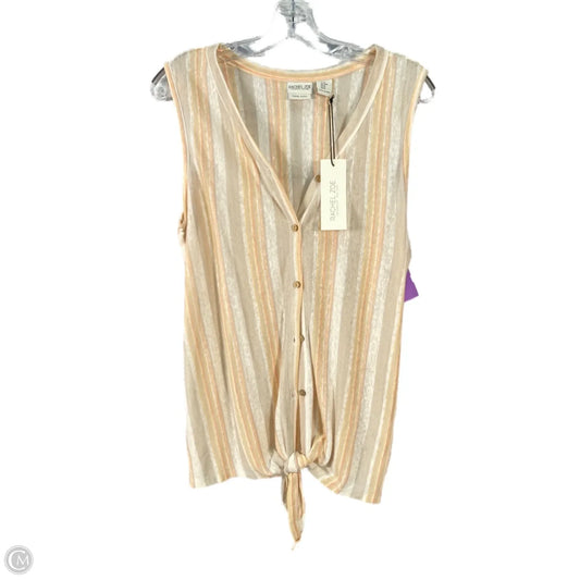 Top Sleeveless By Rachel Zoe In Orange & Tan, Size: M