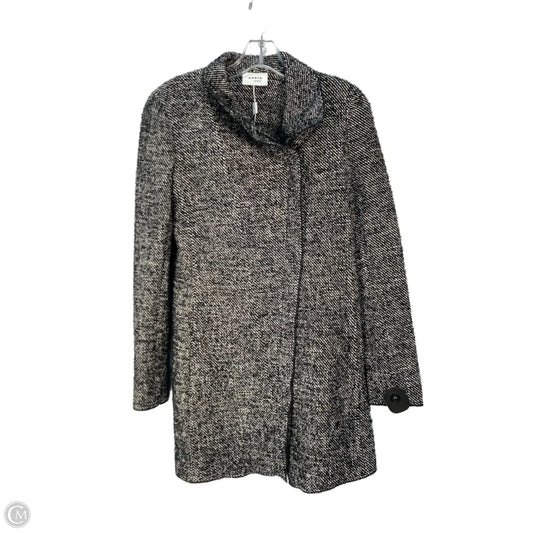 Coat Wool By Akris In Black & Cream, Size: S