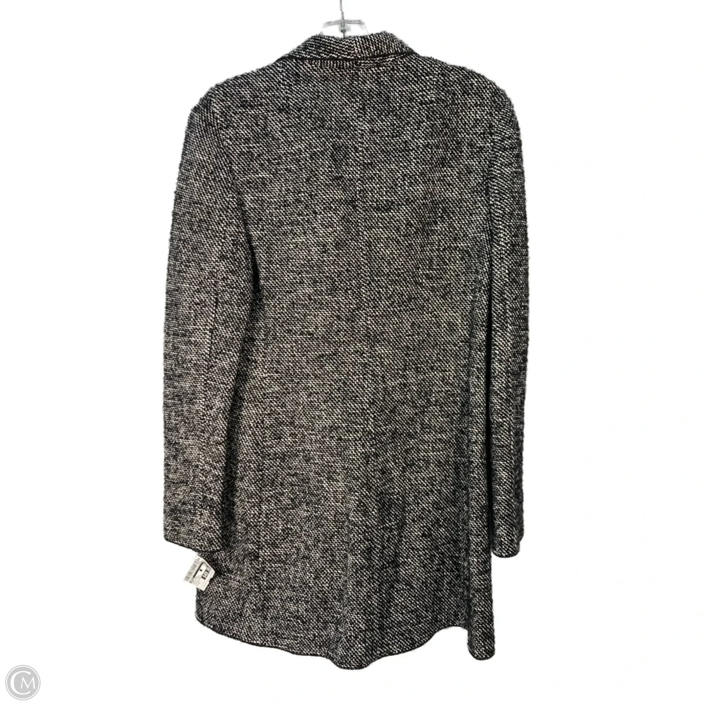 Coat Wool By Akris In Black & Cream, Size: S