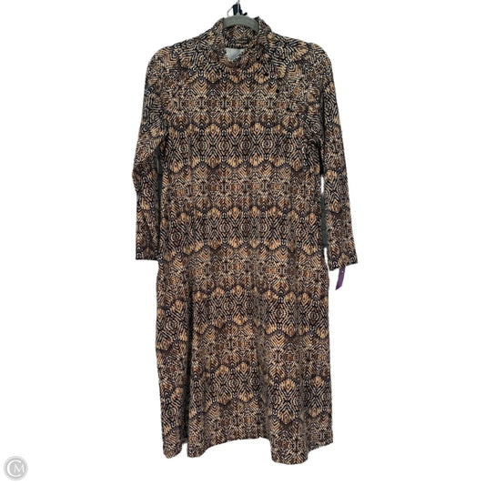 Dress Casual Midi By J Mclaughlin In Black & Brown, Size: S