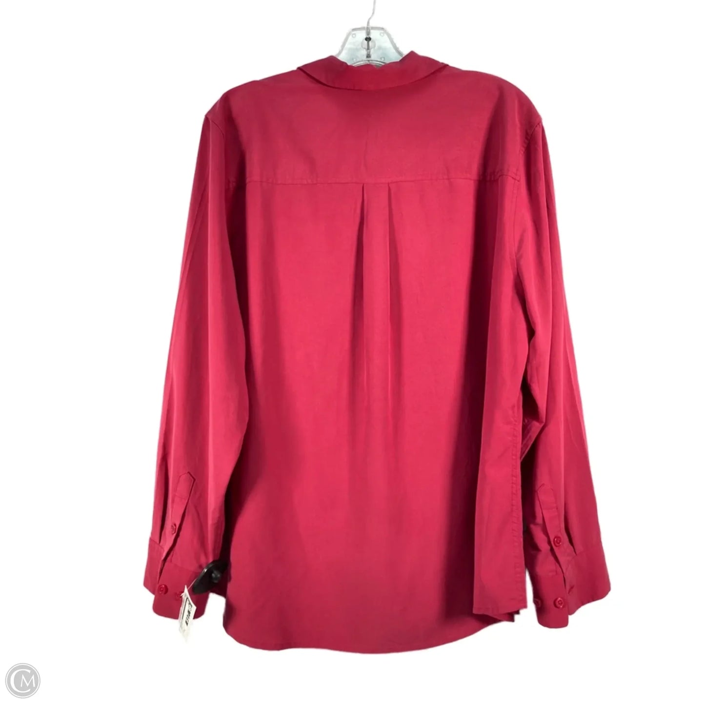 Blouse Long Sleeve By Chicos In Pink, Size: Xl