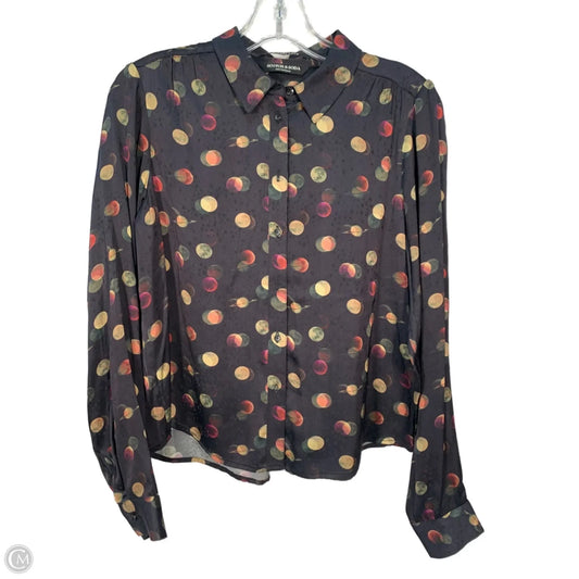 Blouse Long Sleeve By Scotch & Soda In Blue & Green, Size: Xs