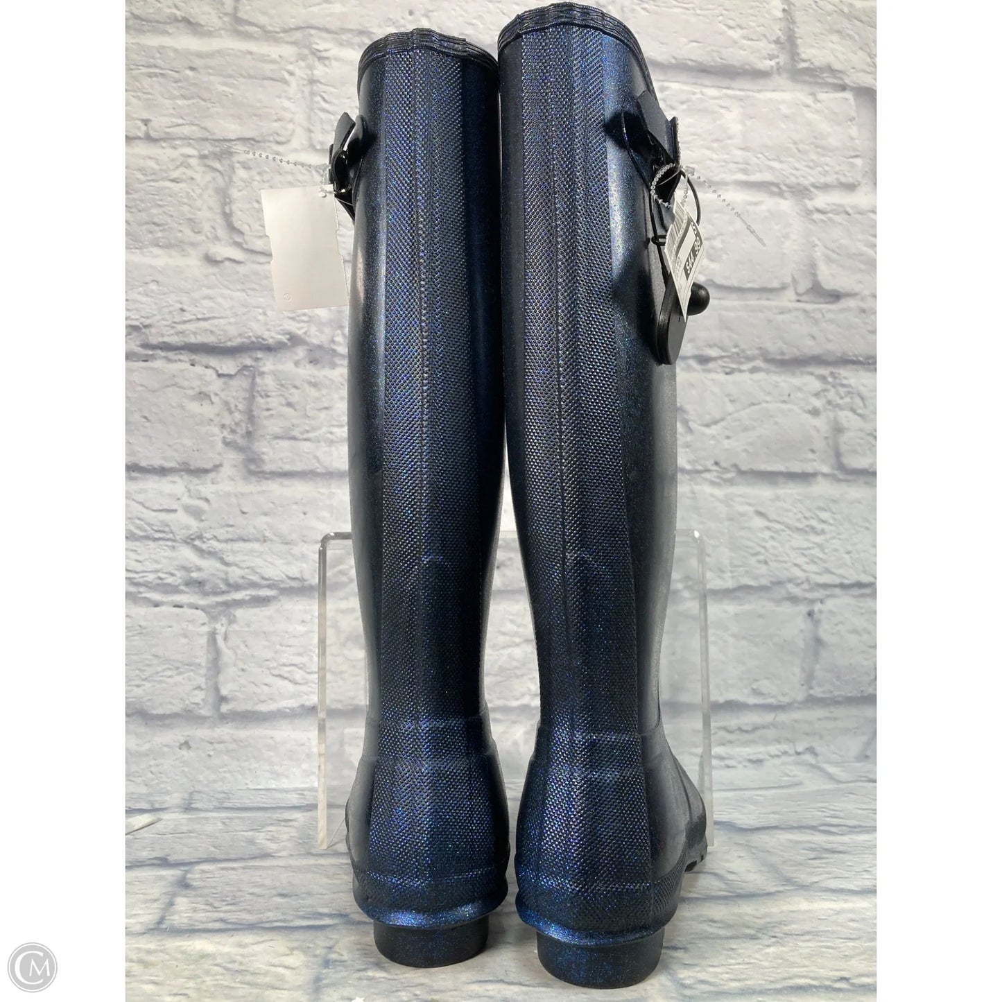 Boots Rain By Hunter In Black & Blue, Size: 8