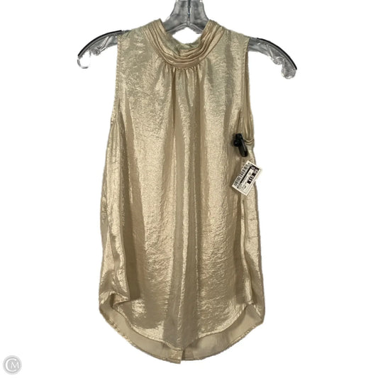 Blouse Sleeveless By Maeve In Gold, Size: Xsp
