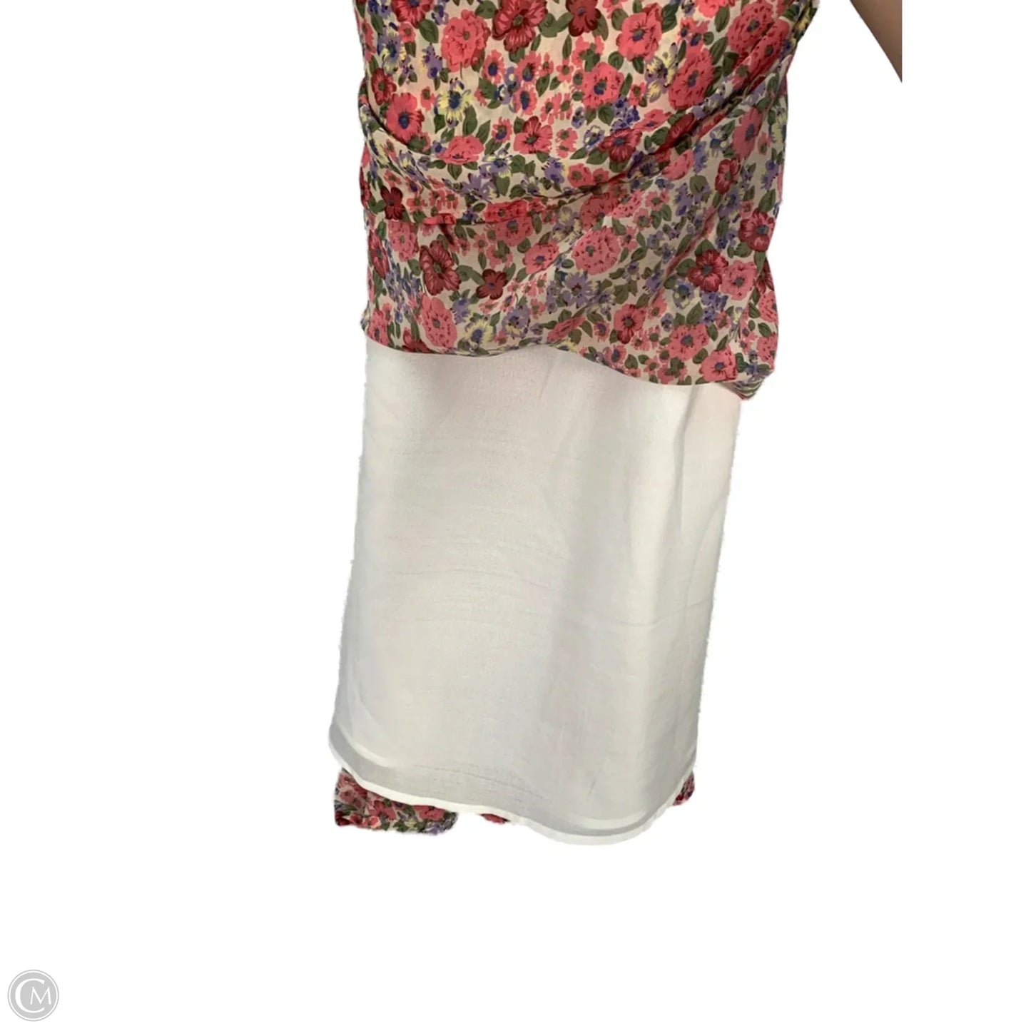 Dress Party Short By English Factory In Cream & Pink, Size: S