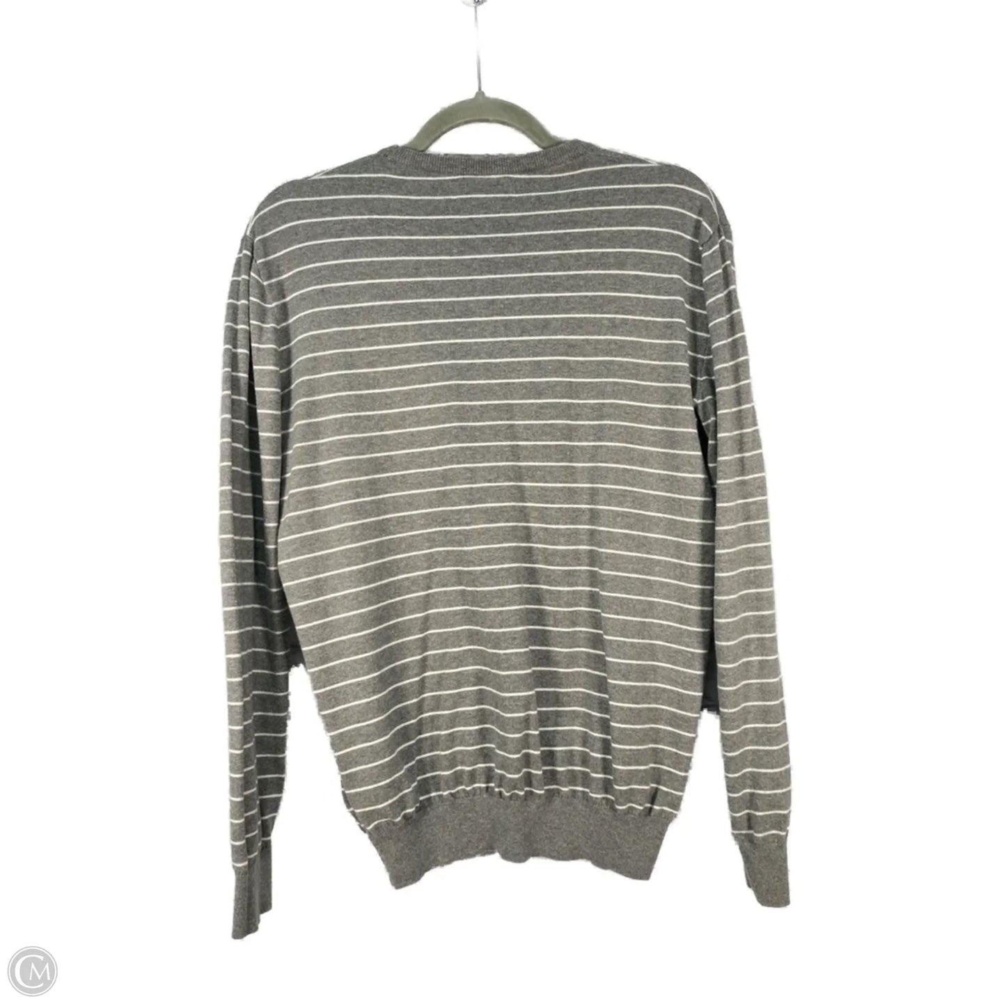 Sweater By Polo Ralph Lauren In Grey & White, Size: Xs