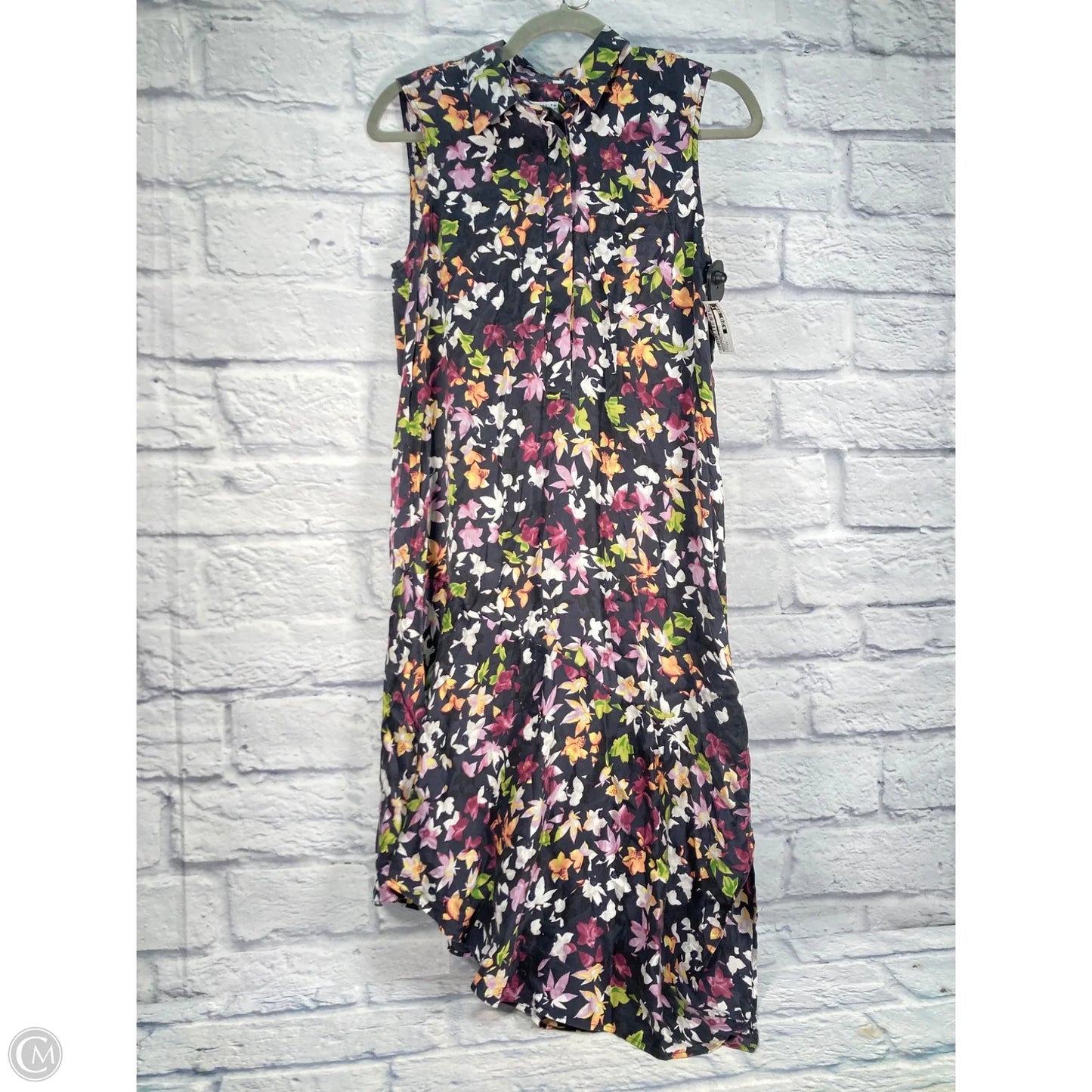 Dress Party Midi By Equipment In Black & Purple, Size: Xs