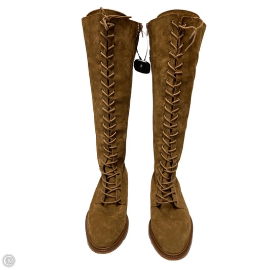 Boots Knee Flats By Anthropologie In Brown, Size: 10.5