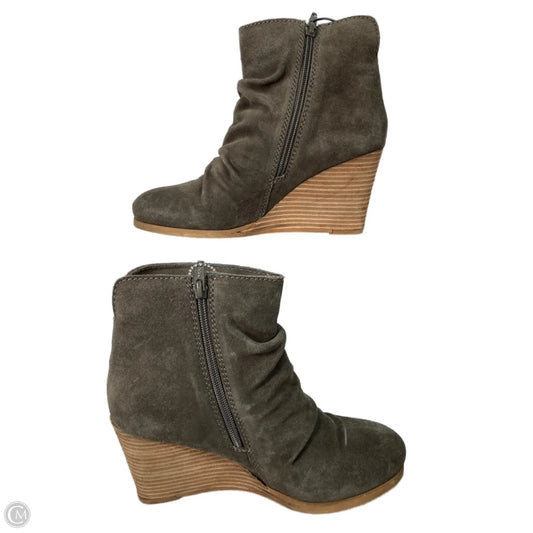 Boots Ankle Heels By Diba In Grey, Size: 9