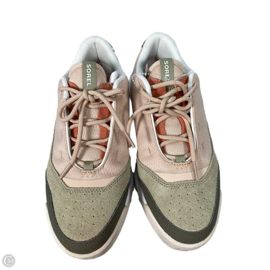 Shoes Sneakers By Sorel In Cream & Green, Size: 9