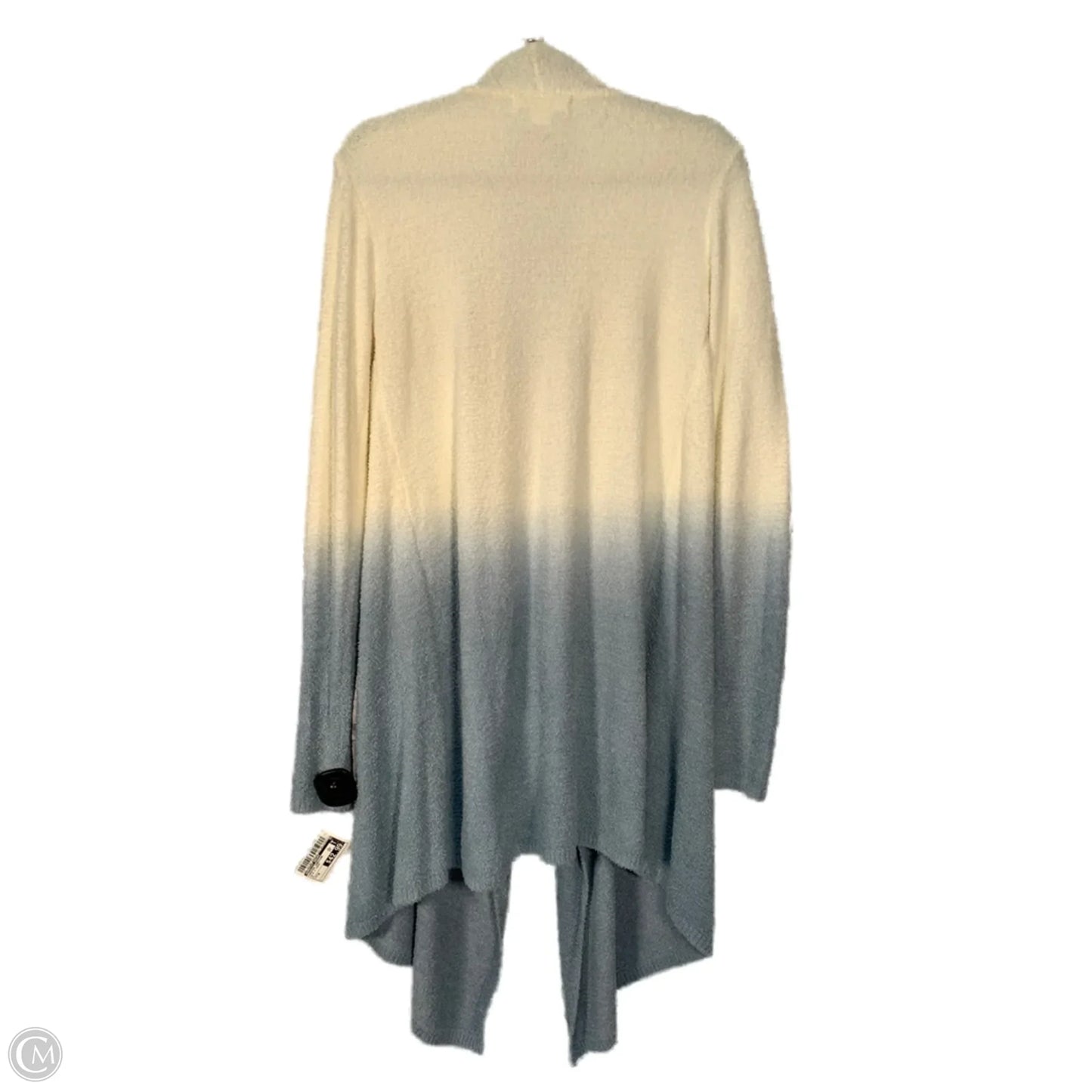Sweater Cardigan By Barefoot Dreams In Blue & Cream, Size: M