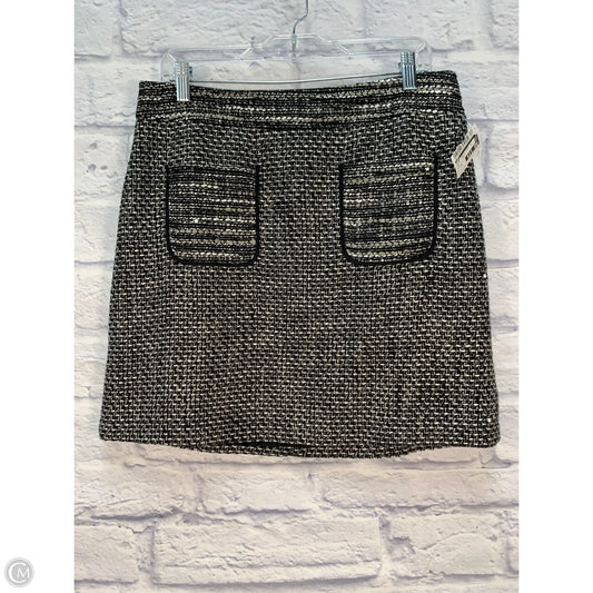 Skirt Mini & Short By Loft In Black & Cream, Size: 10