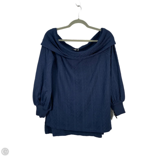 Sweatshirt Collar By Anthropologie In Blue, Size: S