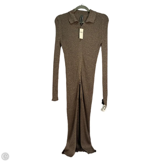 Sweater Cardigan By Anthropologie In Gold, Size: M