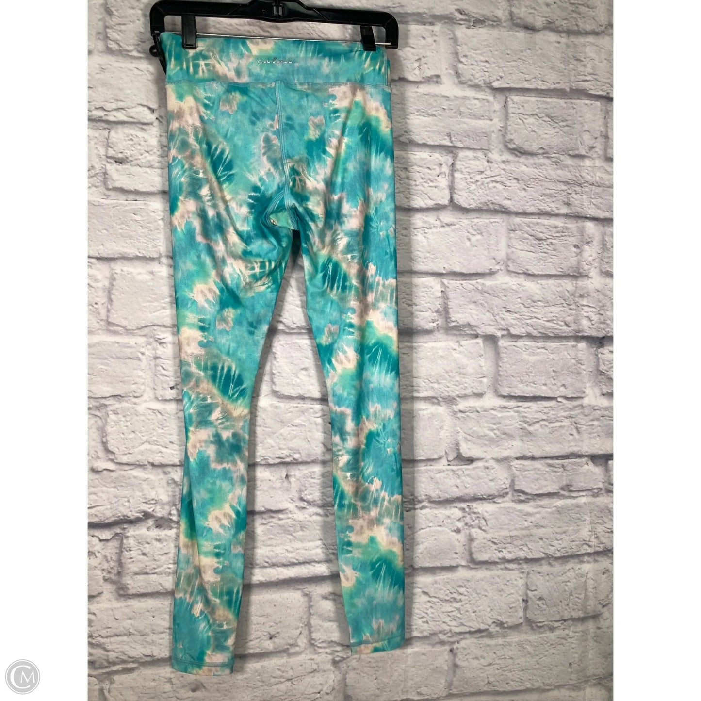 Athletic Leggings By Johnny Was In Blue & Cream, Size: S
