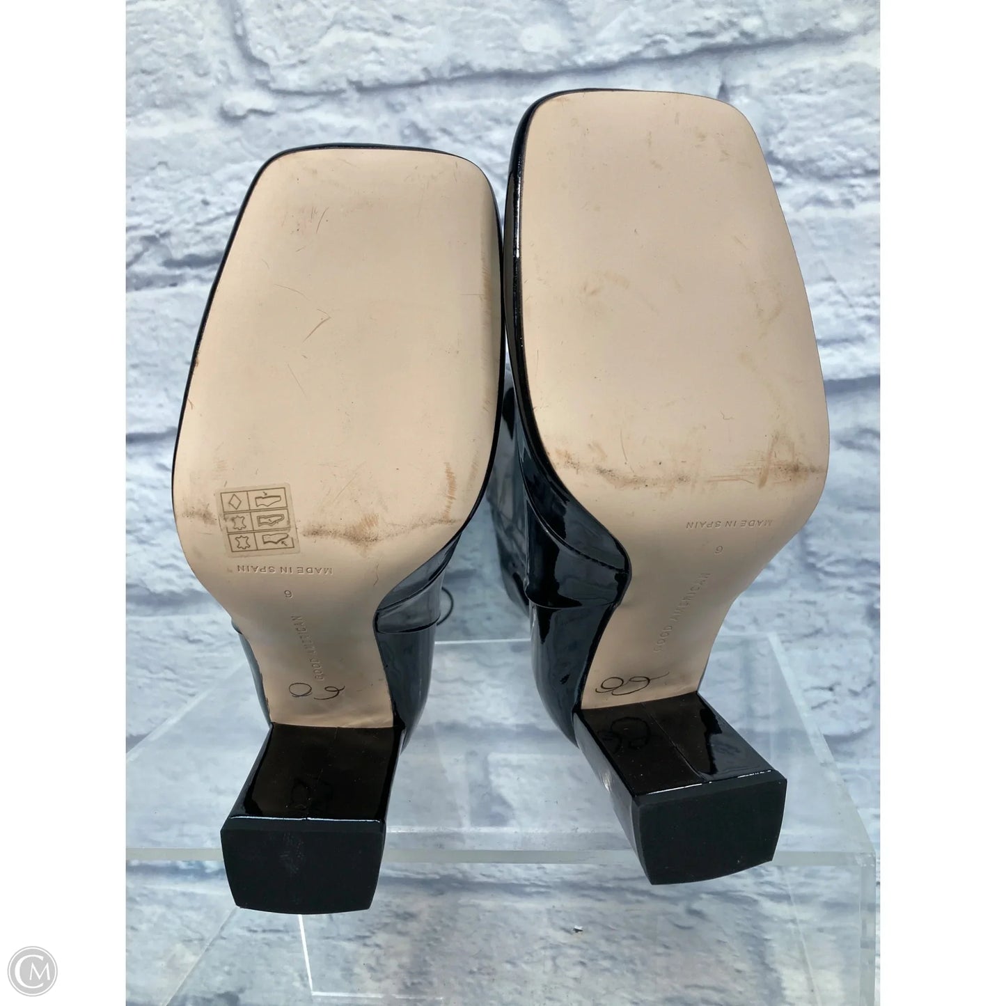 Boots Ankle Heels By Good American In Black, Size: 6
