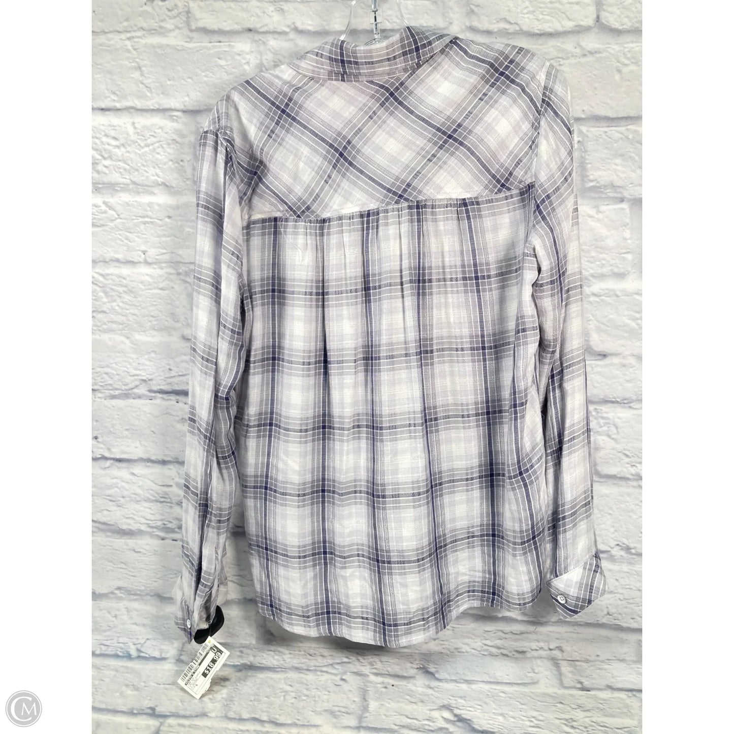 Top Long Sleeve By Cloth & Stone In Grey & Purple, Size: S