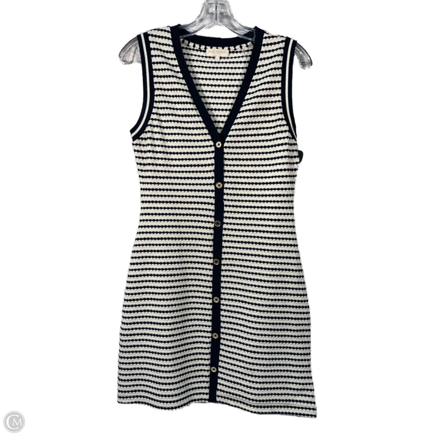 Dress Casual Short By Ramy Brook In Blue & Cream, Size: S