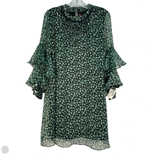 Dress Party Short By Anthropologie In Black & Green, Size: S