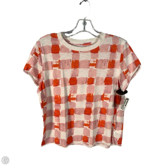 Top Short Sleeve By Maeve In Orange & Pink, Size: Xs