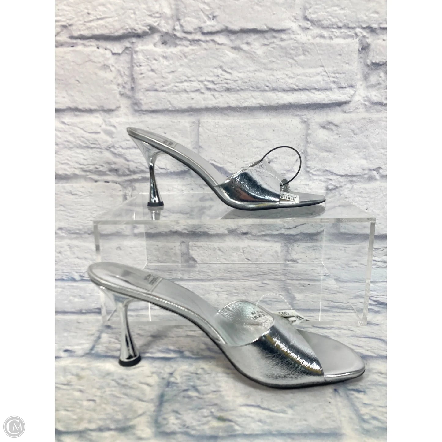Shoes Heels Stiletto By Jeffrey Campbell In Silver, Size: 10