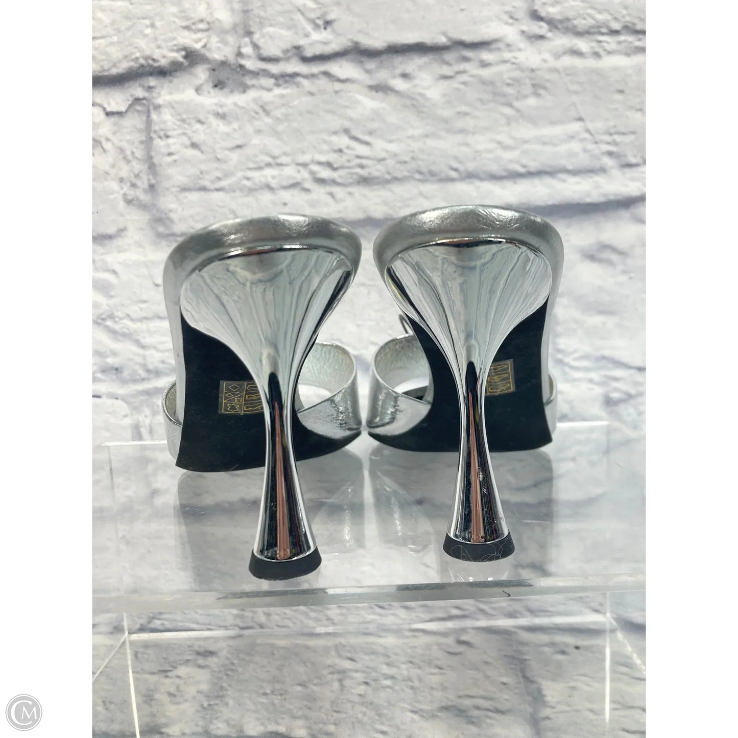 Shoes Heels Stiletto By Jeffrey Campbell In Silver, Size: 10