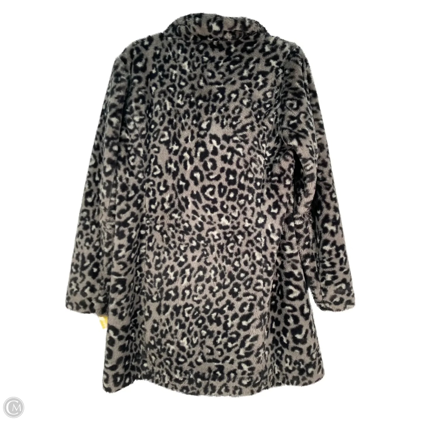 Coat Faux Fur & Sherpa By Loft In Black & Grey, Size: S