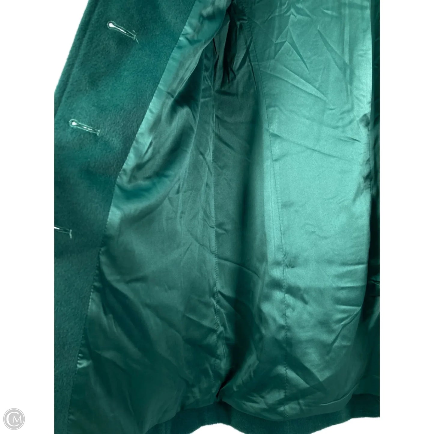 Coat Peacoat By Boston Proper In Green, Size: S