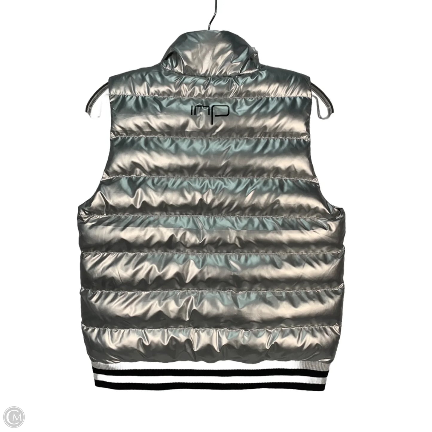 Vest Puffer & Quilted By Clothes Mentor In Silver, Size: Xs