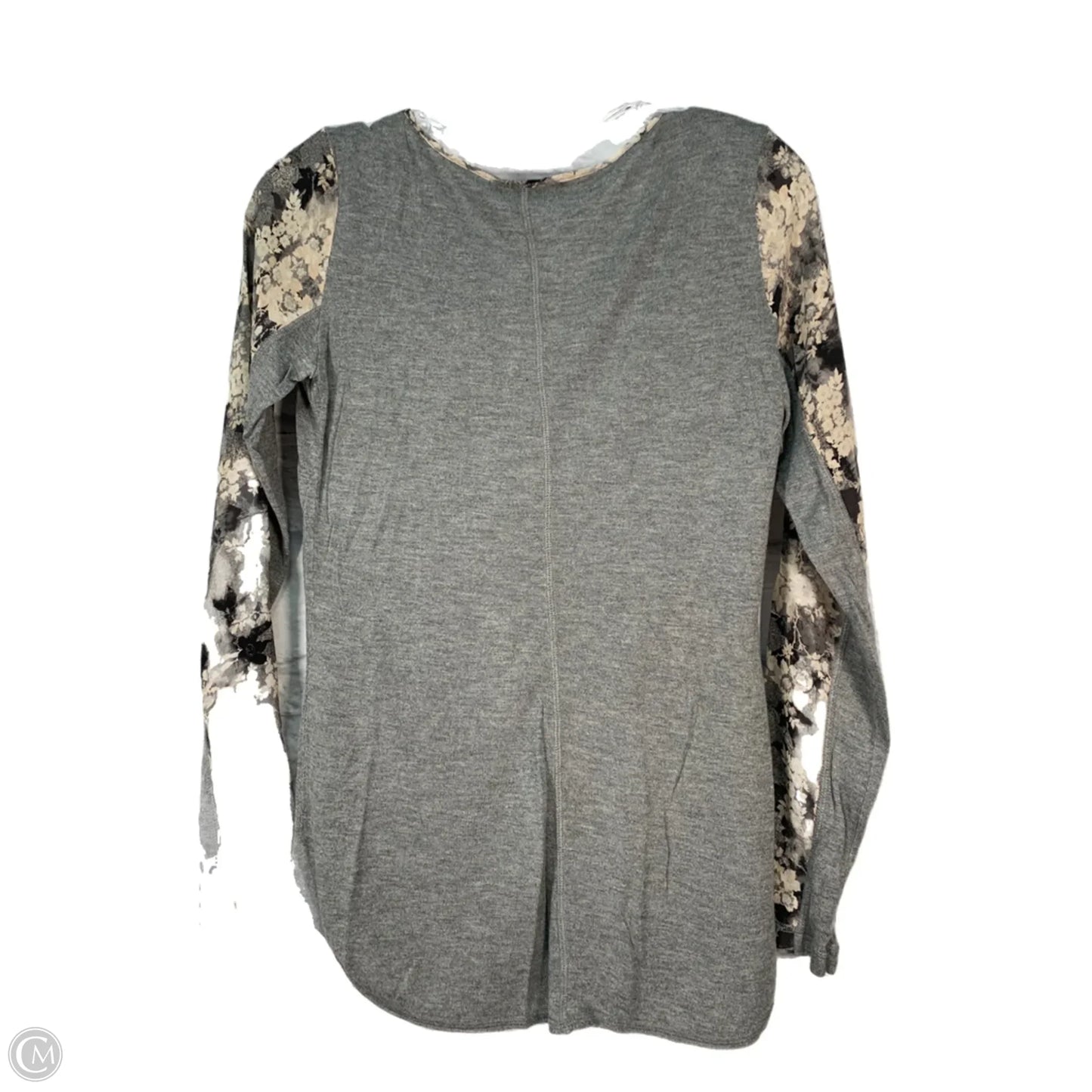 Top Long Sleeve By Nanette Lepore In Cream & Grey, Size: S