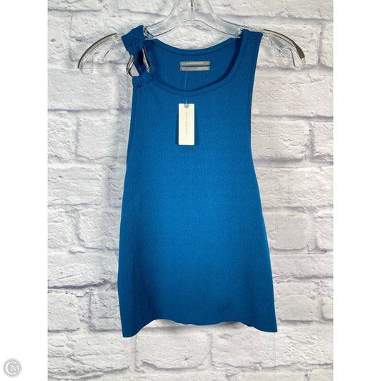 Top Sleeveless By Anthropologie In Blue & Silver, Size: L