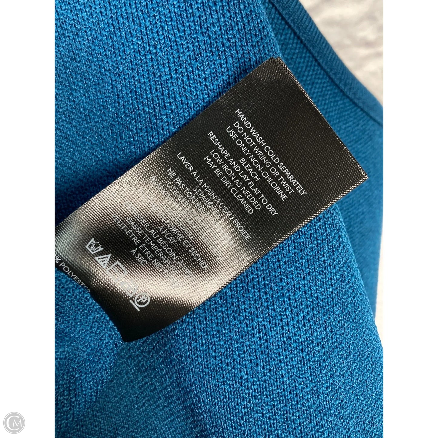 Top Sleeveless By Anthropologie In Blue & Silver, Size: L