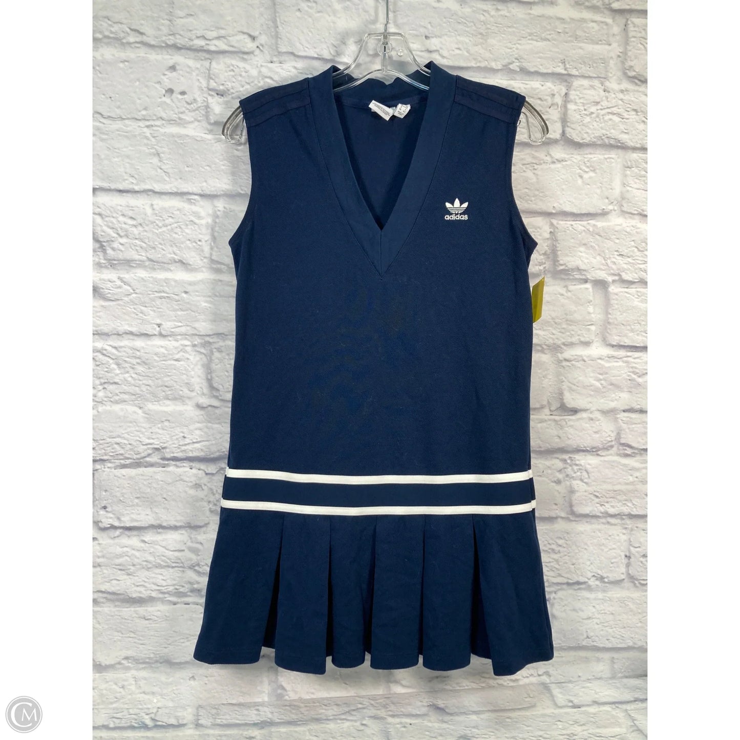 Athletic Dress By Adidas In Blue & White, Size: S