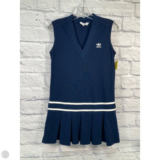 Athletic Dress By Adidas In Blue & White, Size: S