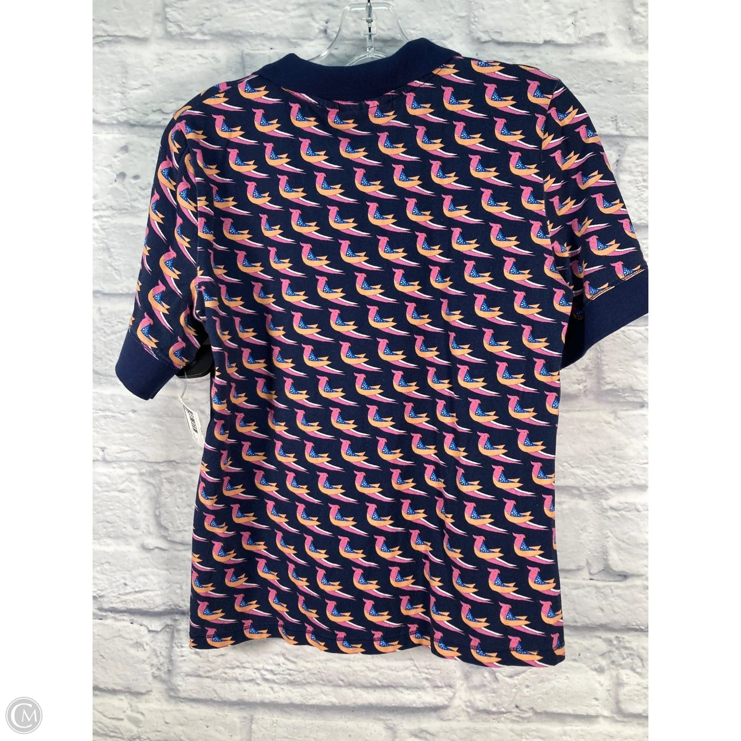 Top Short Sleeve By Maeve In Blue & Pink, Size: L