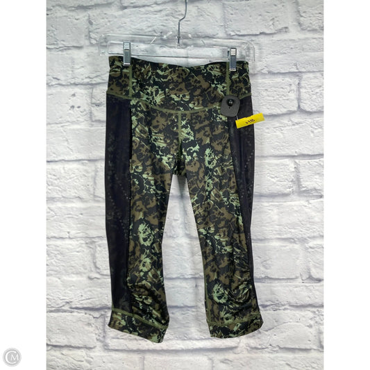 Athletic Capris By Lululemon In Black & Green, Size: S