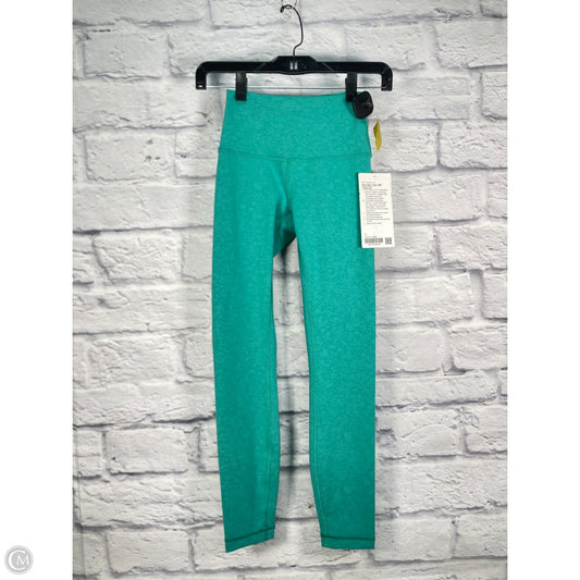 Athletic Leggings By Lululemon In Green, Size: Xs