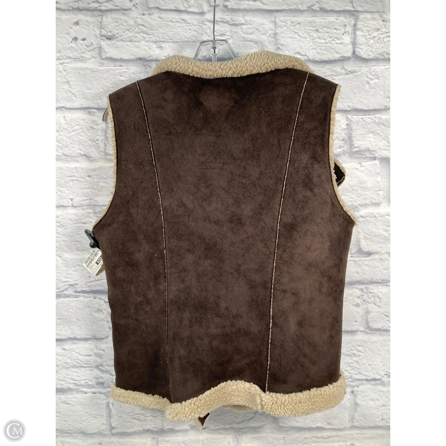 Vest Faux Fur & Sherpa By Velvet By Graham & Spencer In Brown, Size: L