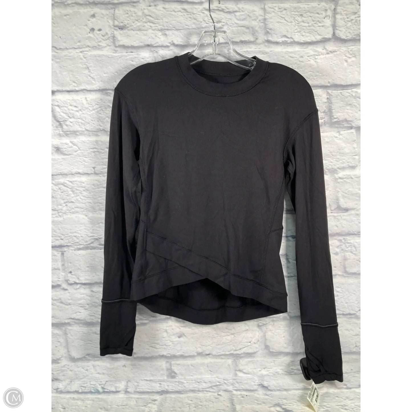 Athletic Top Long Sleeve Crewneck By Lululemon In Black, Size: Xs