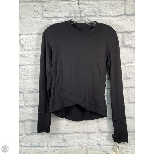 Athletic Top Long Sleeve Crewneck By Lululemon In Black, Size: Xs
