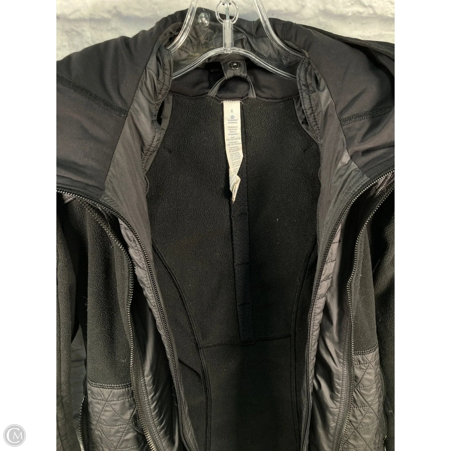 Athletic Jacket By Lululemon In Black, Size: S