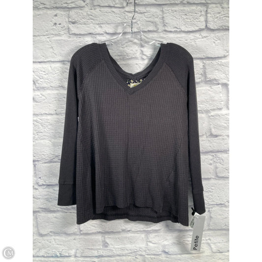 Top Long Sleeve By Maeve In Grey, Size: Sp
