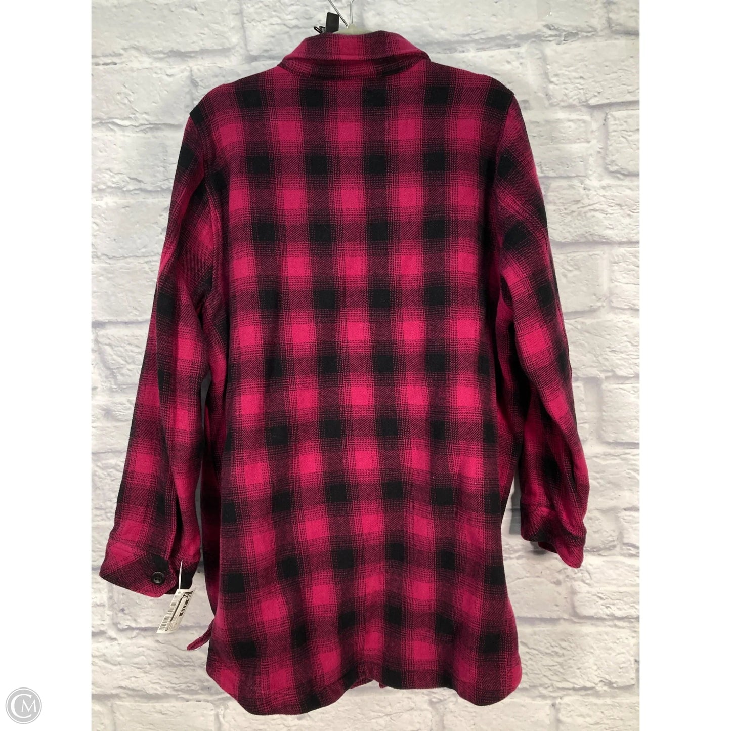 Jacket Shirt By Torrid In Black & Purple, Size: 1x