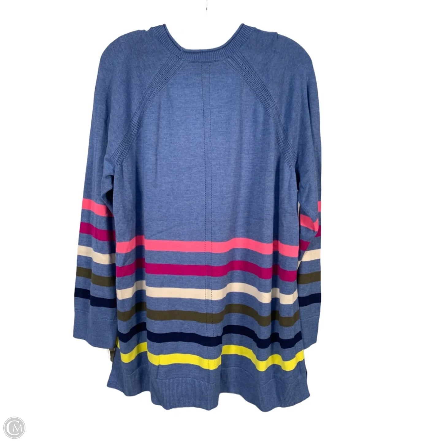 Sweater Cardigan By Talbots In Blue & Pink, Size: 2x