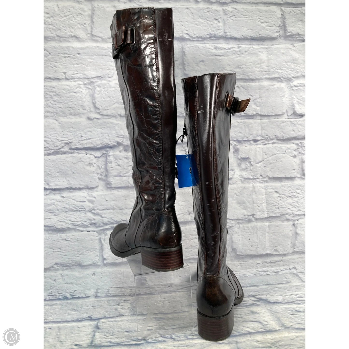 Boots Knee Heels By Born In Brown, Size: 8