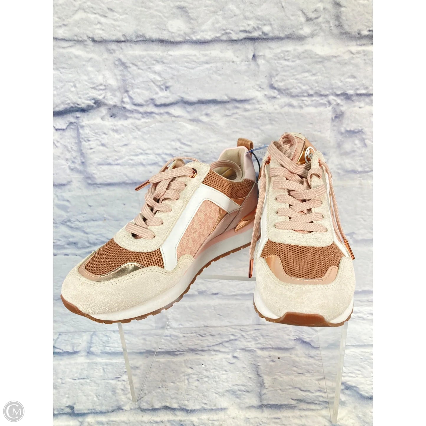 Shoes Sneakers By Michael By Michael Kors In Gold & Pink, Size: 6