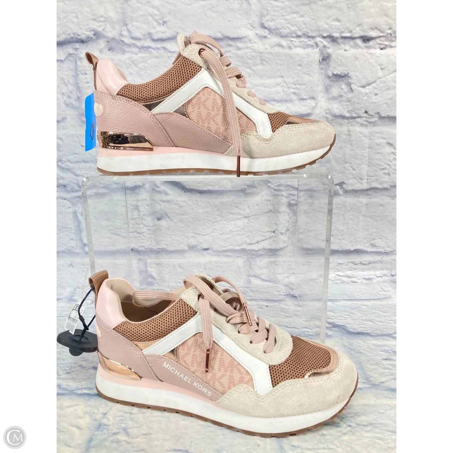 Shoes Sneakers By Michael By Michael Kors In Gold & Pink, Size: 6