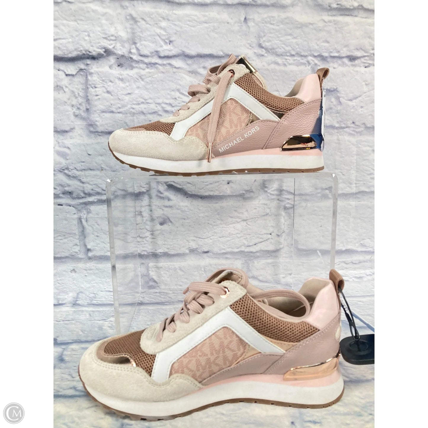Shoes Sneakers By Michael By Michael Kors In Gold & Pink, Size: 6
