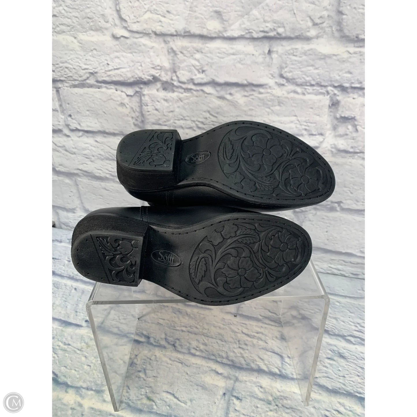 Boots Knee Heels By Sofft In Black, Size: 6.5