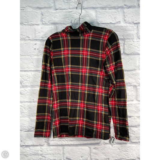 Top Long Sleeve By J. Crew In Black & Red, Size: Xs